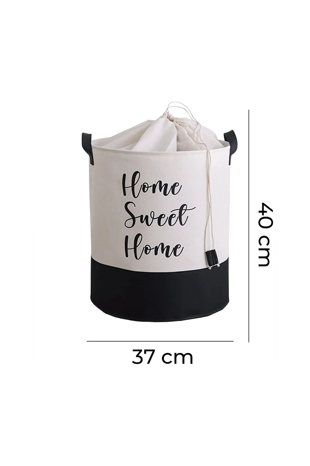 Beyaz%20Kumaş%20Home%20Sweet%20Home%20Baskılı%20Çok%20Amaçlı%20Sepet%2037x40