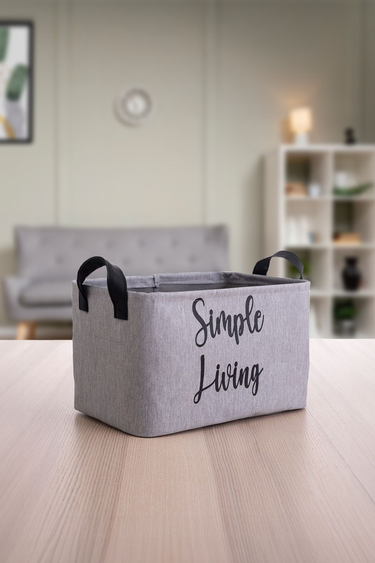 Gri%20Simple%20Living%20Baskılı%20Orta%20Boy%202’li%20Düzenleyici%20Saklama%20Sepeti%20Set%2030x22x18