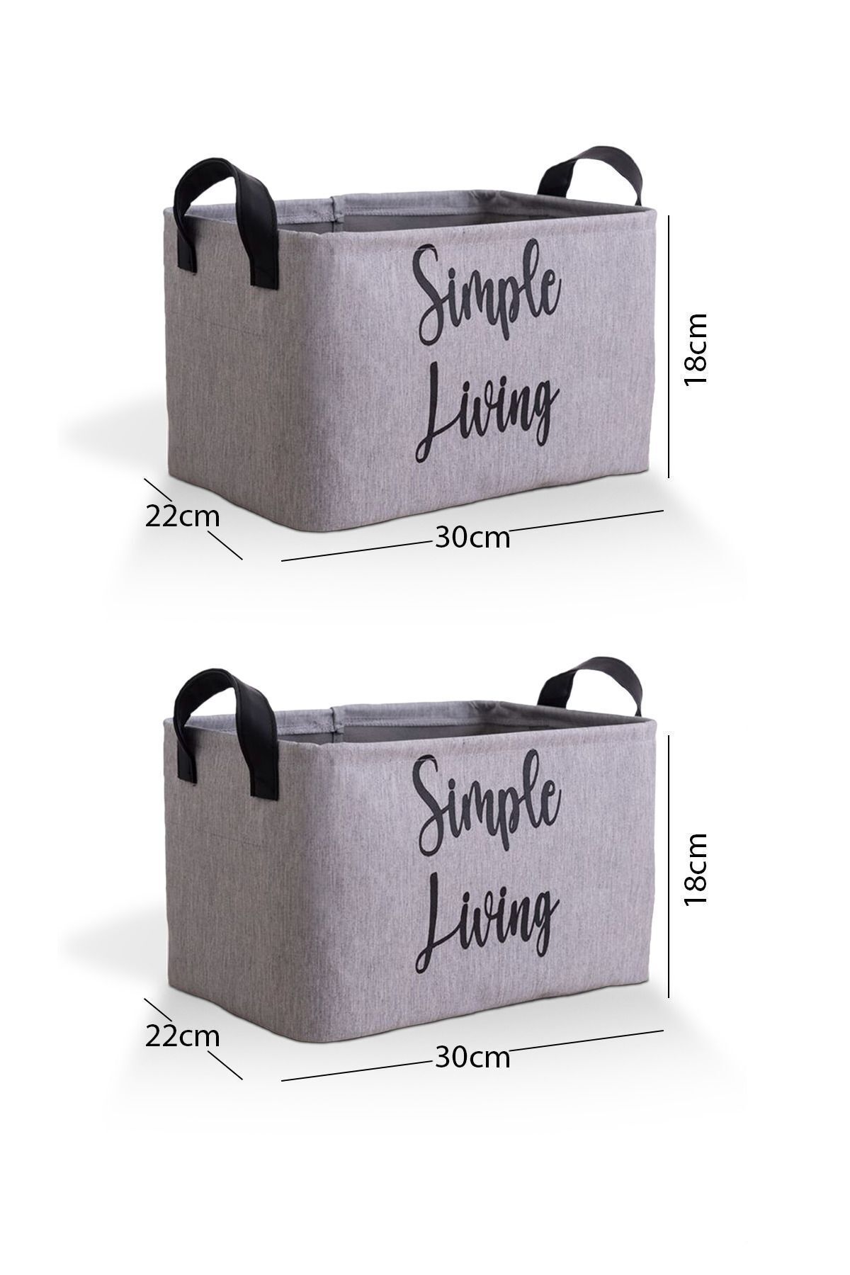 Gri%20Simple%20Living%20Baskılı%20Orta%20Boy%202’li%20Düzenleyici%20Saklama%20Sepeti%20Set%2030x22x18