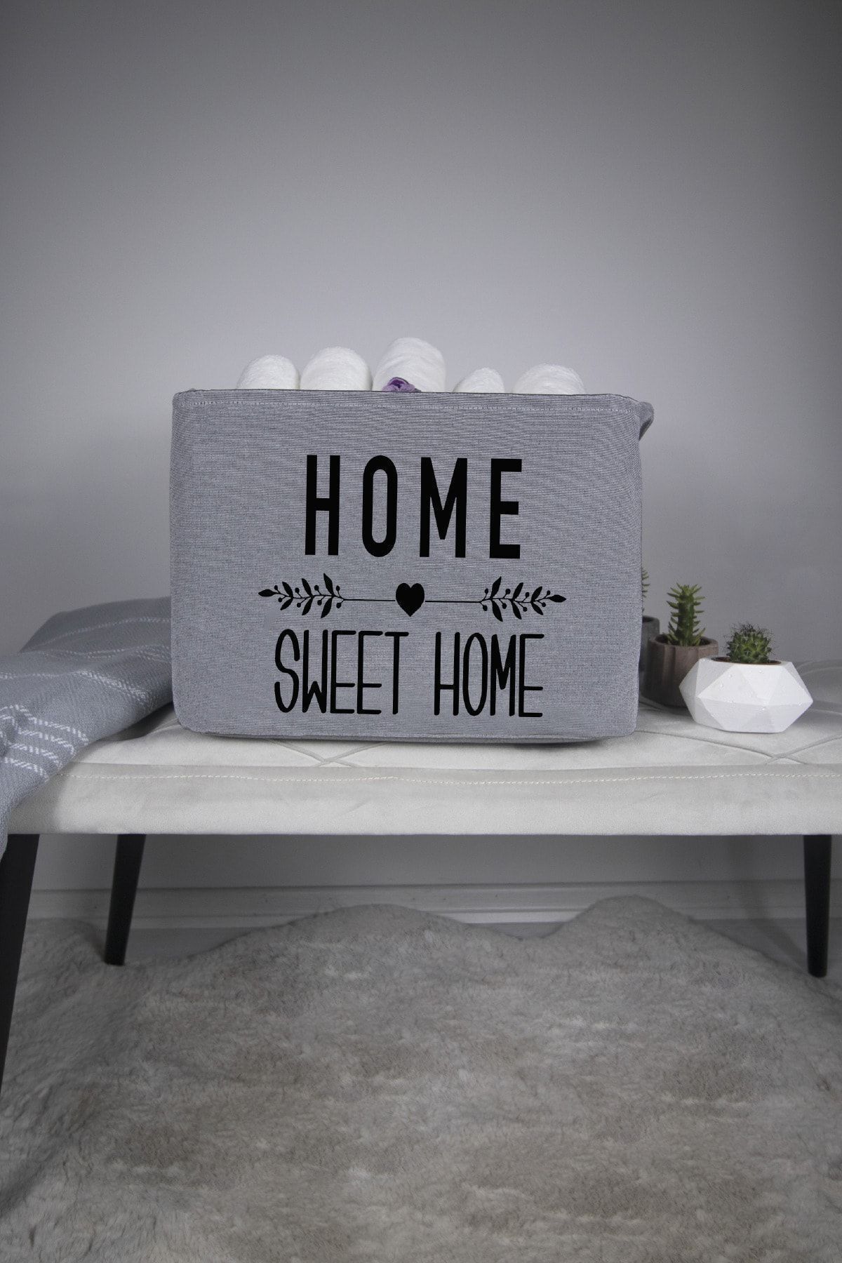 Gri%20Home%20Sweet%20Home%20Dikdörtgen%20Sepet%2037x27x25